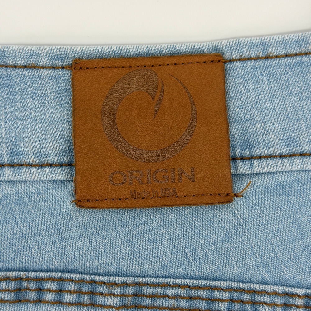 Origin Jeans Mens 40x29 (Tag 36x30) Light Blue Straight Leg Denim Made in USA - Picture 7 of 16